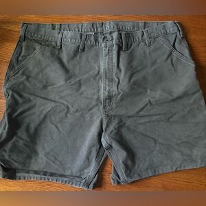 Big Mens Carhartt Dark Gray Flat Front Shorts, size 48. Excellent condition.